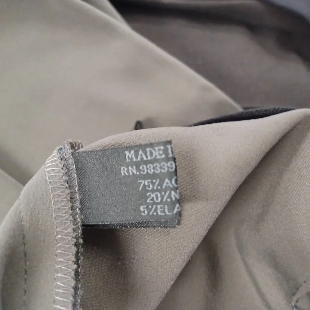 Prada Flat Front Tapered Straight Leg Med Gray Trousers Size IT 40 - Picture 8 of 9